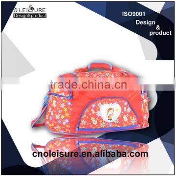 Hot sale trolley travel bag zipper duffle bag printing traveling bag cheap price of travel bag