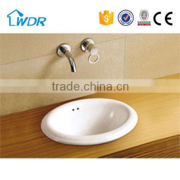 Made in China simple oval ceramic Counter Top Wash Basin