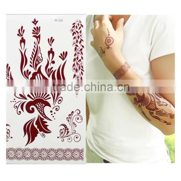 dark red henna tattoo temporary tattoo stickers flash tattoo stickers                        
                                                                                Supplier's Choice