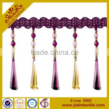 decorative acrylic bead fringe trim