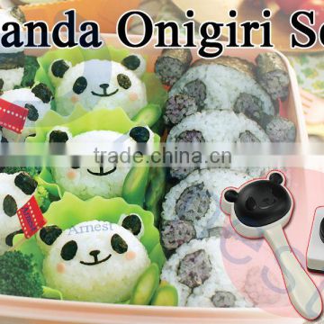 kitchenware ccokware cooking utensil tools panda onigiri kids lunch bento box rice ball plastic molds nori puncher 75924