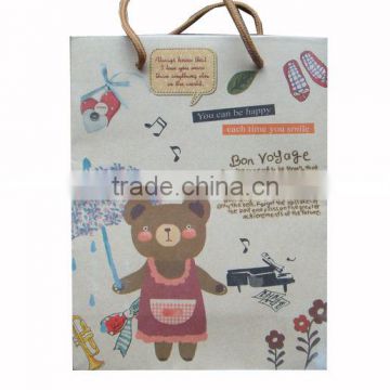 cute animial pattern paper bag design for hot-selling