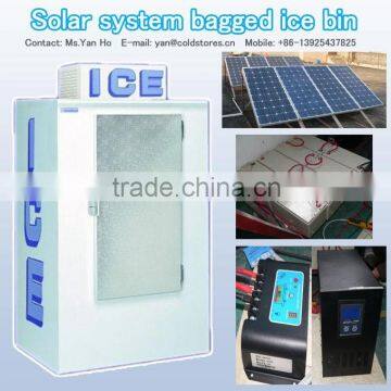 Solar system bagged ice bin