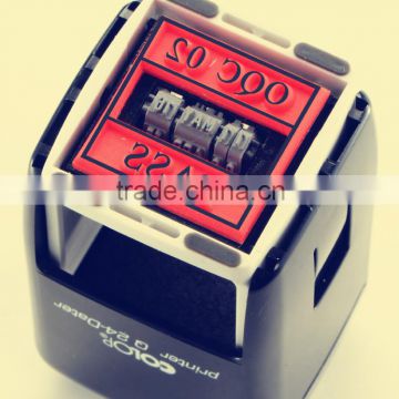 square new design office rubber date stamp