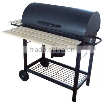 Trolley charcoal barrel smoker charcoal barbecue grill