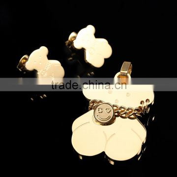 Cute Gold Filled Teddy Jewelry Set , Permanent Stainless Steel Jewelry Set