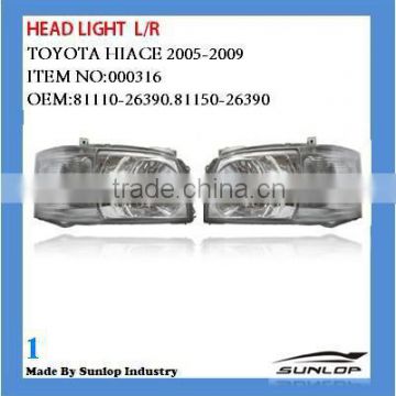 toyota hiace parts #000316 Hiace Head light head lamps for hiace van,commuter,KDH200 81150-26390 81110-26390