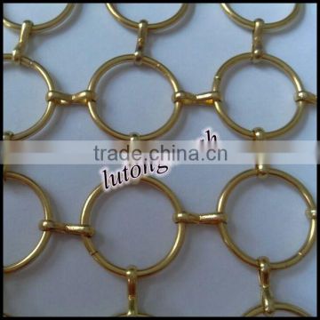 New design China lutong wire mesh stainless steel ring mesh for interior decoration