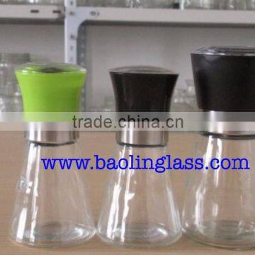 salt pepper grinder mill glass bottle