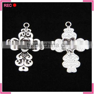 Zinc alloy charms for jewelry making, cross shaped cheap charms