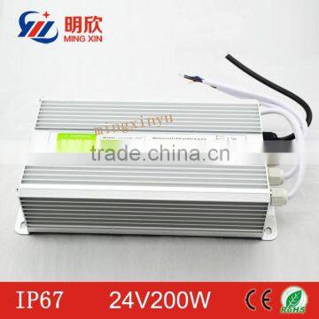 waterproof 200w electronic LED driver,24V 200W LED powersupply with 2 years of warranty