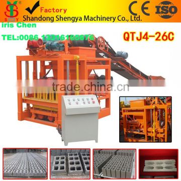 Construction equipment QTJ4-26C Automatic block making machine with Vedio in Youtube