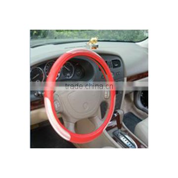 Girl car steering wheel cover leather