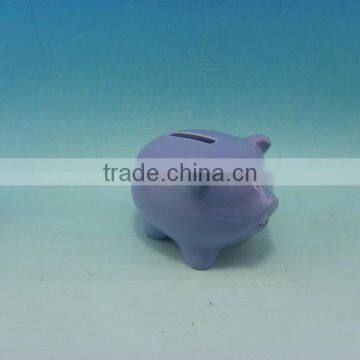 Single color ceramic coin bank money box