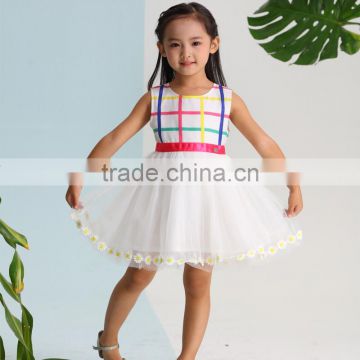 2017 New Arrival Lovely Floral Girl Dresses Fashion Sleeveless Summer Princess Party Dress