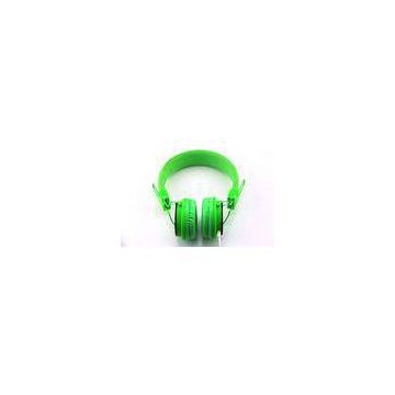 Green ABS Portable Stereo Headphones / 3.5 mm Plug Corded Headsets