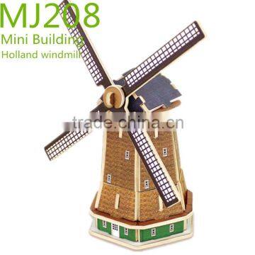 DIY construction kit Europ building 3D wooden handmade puzzle gift