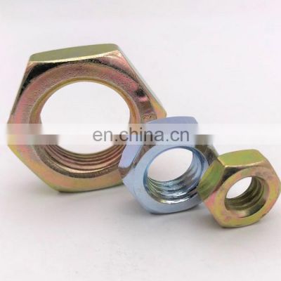 China manufacturer zinc plated DIN439 finished hex jam thin nut