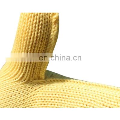 RTS Cut resistant 100% Knitted para aramid KVLA 1313 fibre yarn heat resistant gloves Reinforced on Thumb Crotch