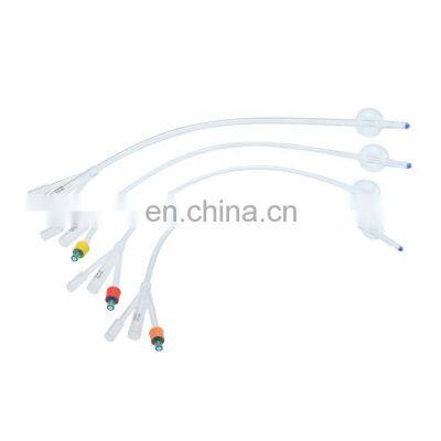 High quality 100% all silicone foley catheter