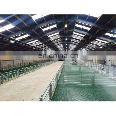 low cost steel structure goat farming house shed with slat floore equipment