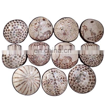 Best Seller Coconut bowl Brown Mother of Pearl from 100% natural Salad Bowls made in Vietnam Manufacturer