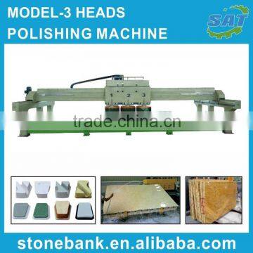 Three heads polishing machine for marble