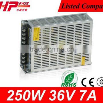 CE RoHS approved 250W 36V 7A variable dc power supply manufacturer