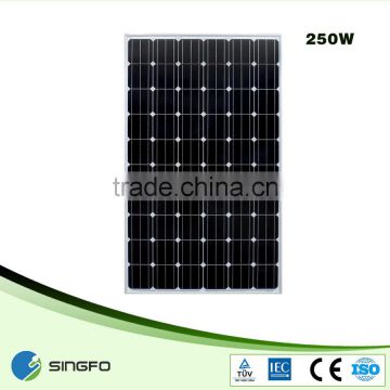 grade A mono or poly solar panel 250watt price in dubai high quality manufacturered in China