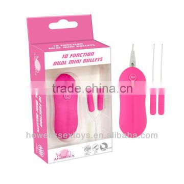 Sex Toys ABS Pink Dual Bullet Vibrator