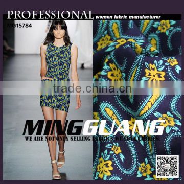 Lastest design in Mingguang for layd's garment 100% printed rayon fabric