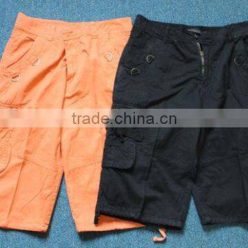 100% cotton men cargo short stock