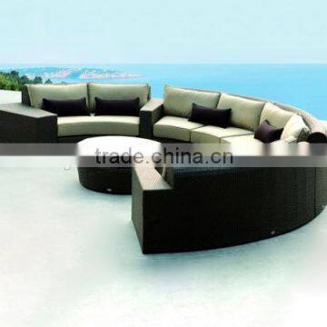 rattan outdoor round sofas for modern garden