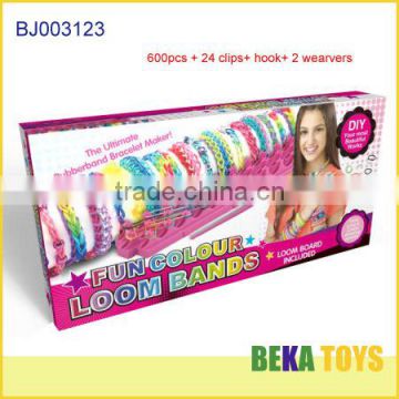 Hot rainbowe rubber band bracelet/diy crazy loom bands