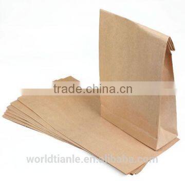 Brown craft paper bag for deli packaging with high quality