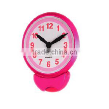 Shiny color Small Magnetic plastic memo clock with folder
