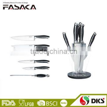 KF1304 7PCS New design with forged handle Stainless Steel Sharp kitchen Acrylic block knife