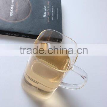 530ml /18OZ china supplier eco-friendly hand made square glass drinking cup