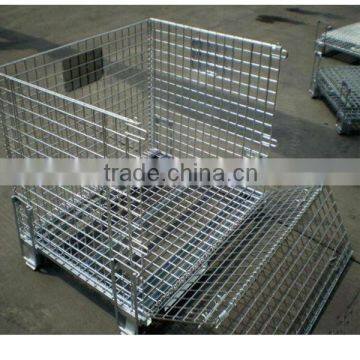 warm galvanizing wire container, galvanized plant containers, large wire mesh container