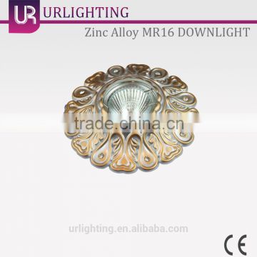 Zinc Alloy LED Cob Ceiling Downlight Gold+Silver MR 16