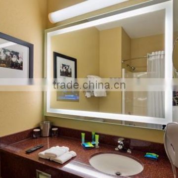 Hotel bathroom cosmetic mirror with LED