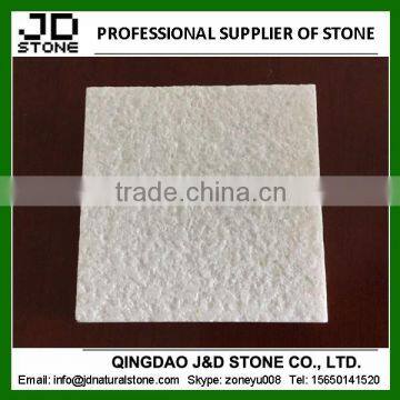 bush hammered snow white marble paver