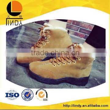 Low price leather snow boot high performace warm