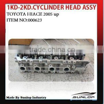 toyota hiace parts 1KD-2KD cylinder head assy #000623 1KD-2KD cylinder head assy for hiace 2005 up, hiace 200, commuter, quantum