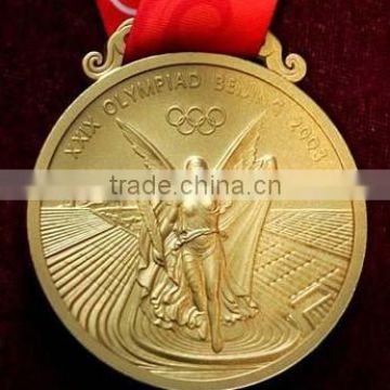 Gold silver bronze sports award medallion custom metal medals