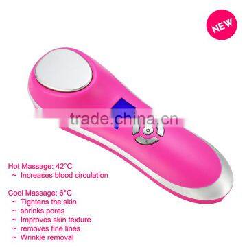 new mini Japan acne treatment face machine/ultrasonic cold and heat acne beauty machine/ vibration ance machine by portable