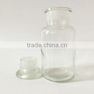 250ml 500ml 1000ml White Glass Chemical Empty Bottle with Frost Lid