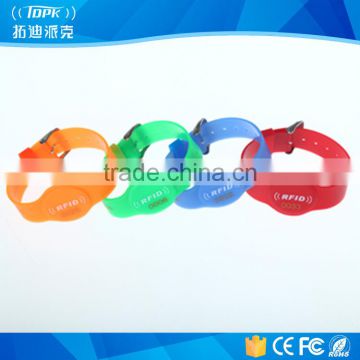 Ntag203,125khz,13.56mhz waterproof colorful nfc wristbands