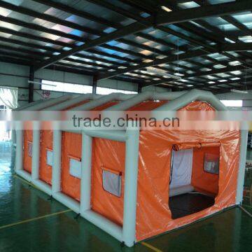 (ce) large foldable inflatable rescue tent /camping tent