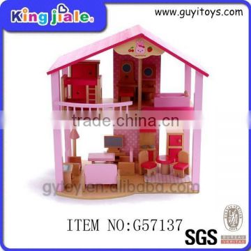 High quality durable using various toy doll house wood